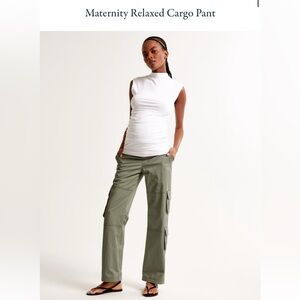 Abercrombie maternity relaxed cargo pants